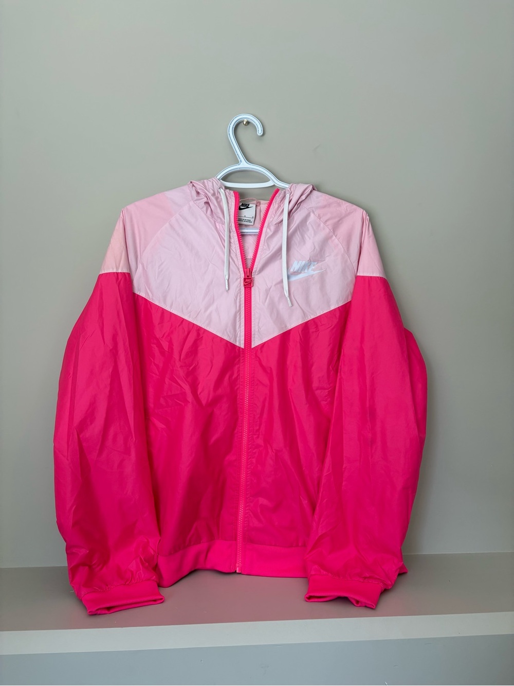 Nike Pink & Light Pink Colorblock Bomber Windbreaker Jacket